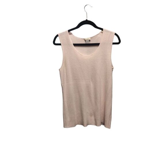 Chico’s Women’s Light Pale Pink Sweater Tank Size 1 M(8) - Picture 1 of 6